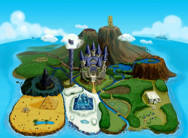 The Legend of Zelda: Four Swords map