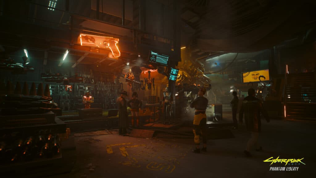 Night City in Cyberpunk 2077: Phantom Liberty.