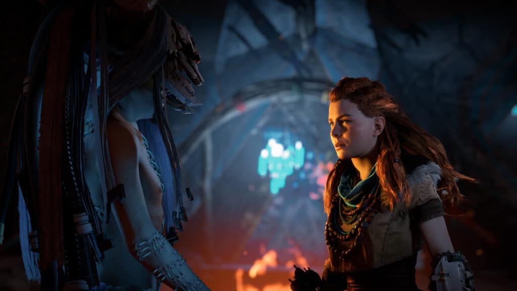 Aloy in Horizon Zero Dawn: The Frozen Wilds.