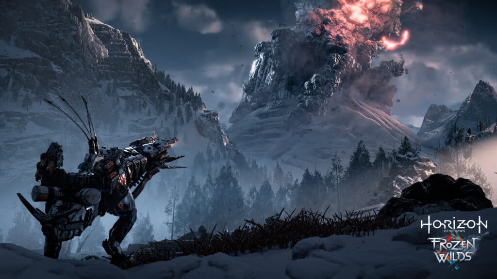 Volcano in Horizon Zero Dawn: The Frozen Wilds.