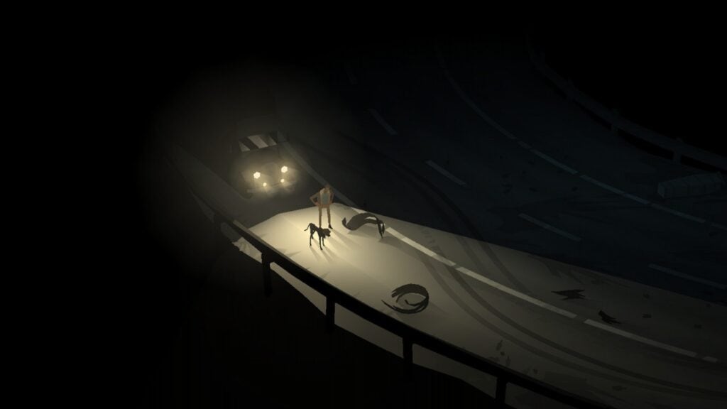 Conway and Hound in Kentucky Route Zero