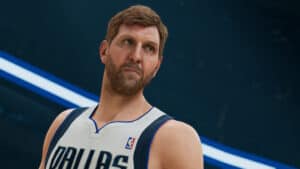 Dirk Nowitzki in NBA 2K22.