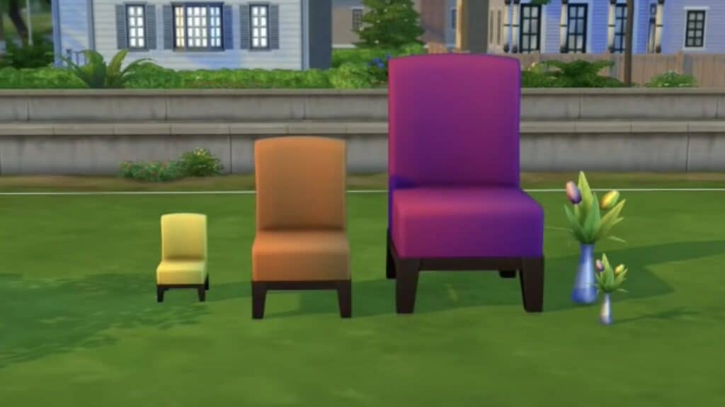 Scaling furniture in The Sims 4