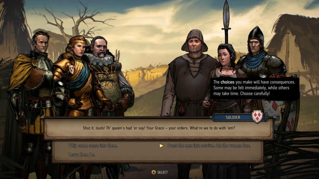 Characters in Thronebreaker: The Witcher Tales.