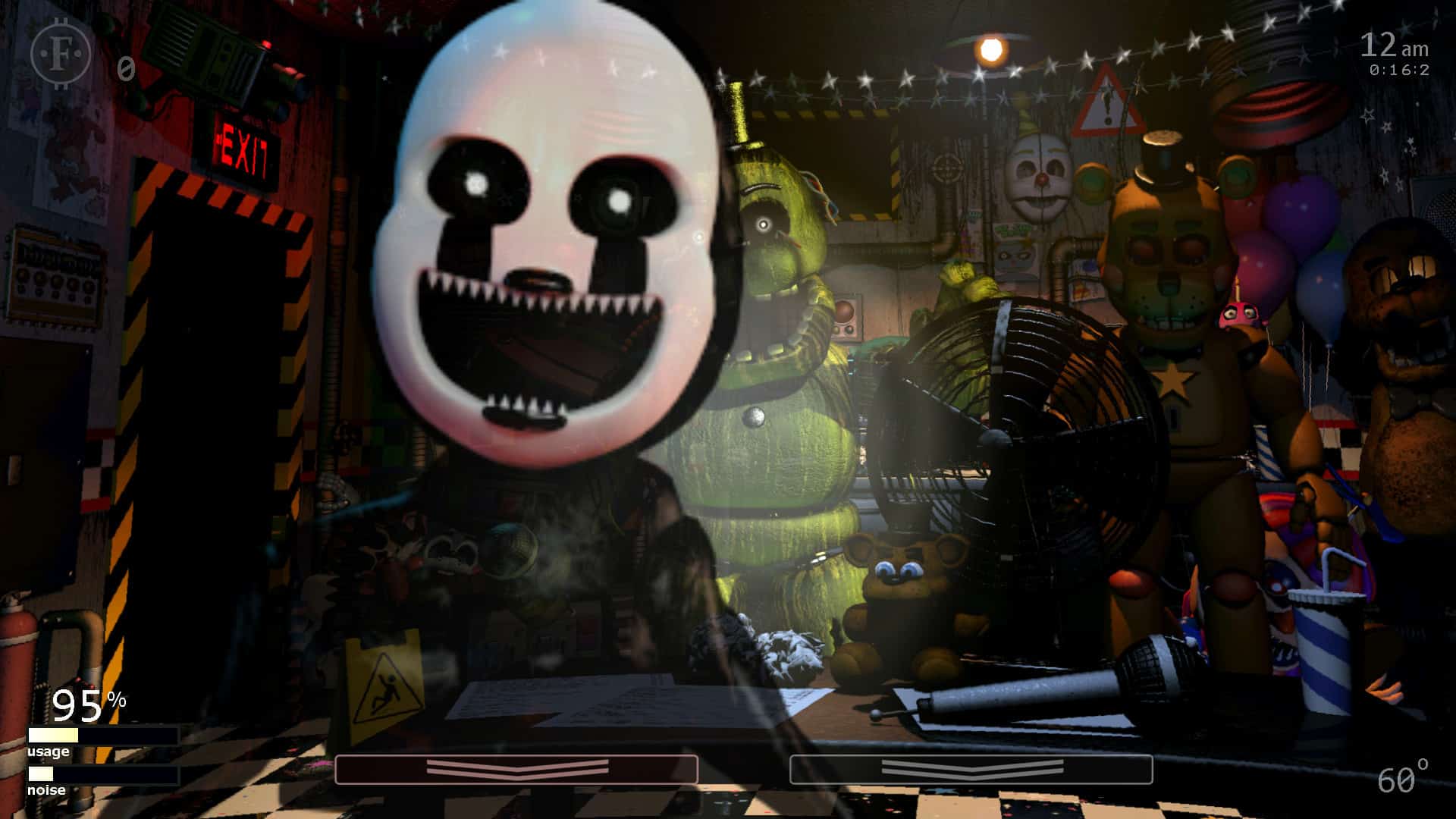 The infamous Puppet attacks in Ultimate Custom Night.
