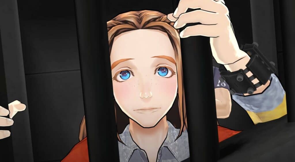 A close-up of Diana in Zero Time Dilemma