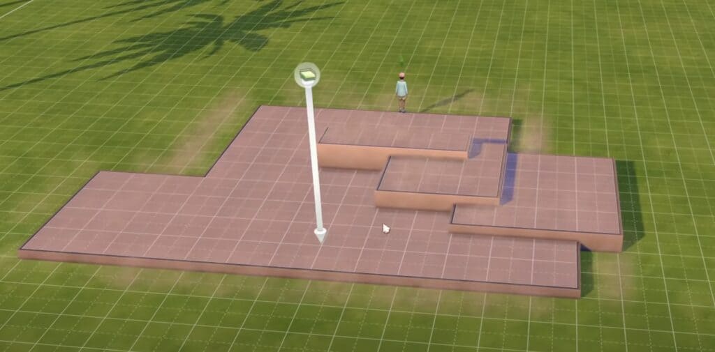 Using platforms to build in The Sims 4