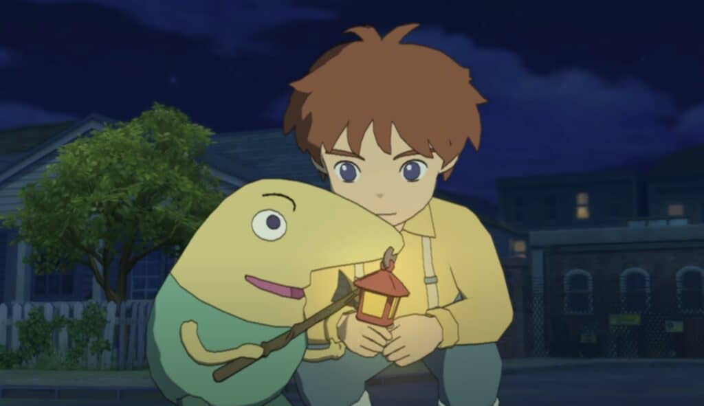 Oliver and Drippy from Ni no Kuni: Wrath of the White Witch