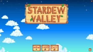 The title screen of Stardew Valley