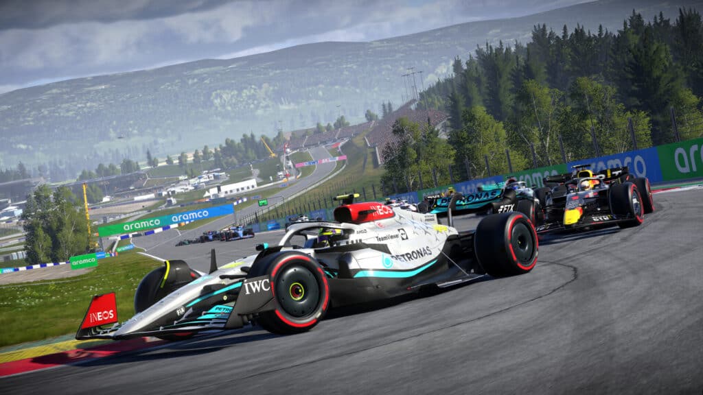 A Steam promotional image for F1 22.