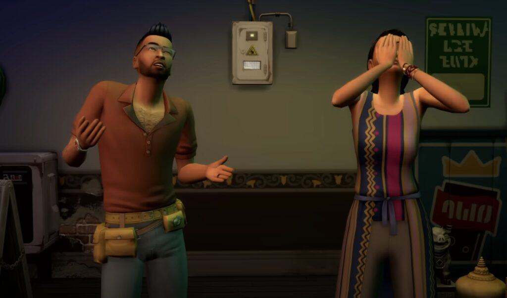 Two frustrated Sims