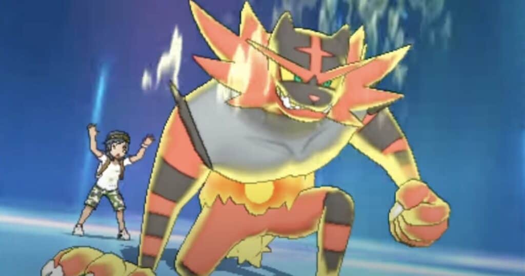 Incineroar in Pokemon Ultra Sun and Moon