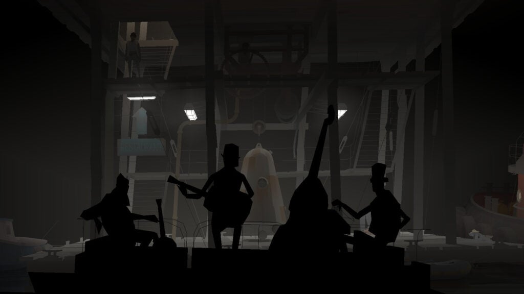 A band plays in shadow in Kentucky Route Zero.