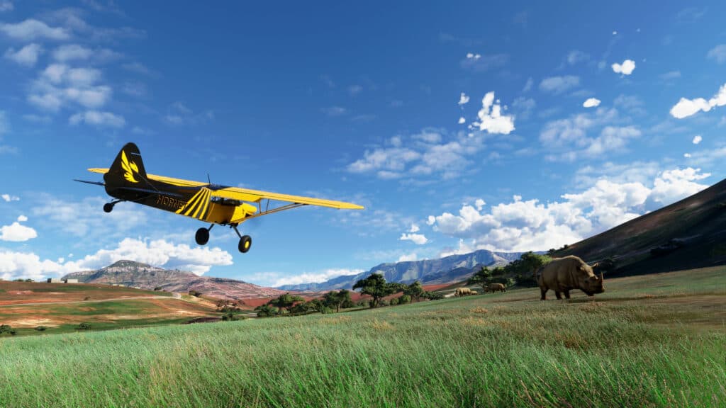 A Steam promotional image for Microsoft Flight Simulator.