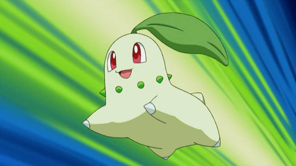 Lovable Grass-type starter Chikorita returns for HeartGold & SoulSilver.