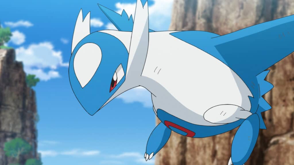 Latios is one of the twins encountered by Ash and his friends.