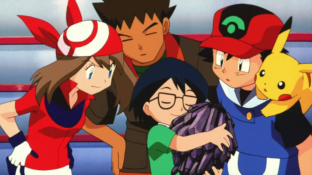 Ash and his friends discover a mysterious stone.