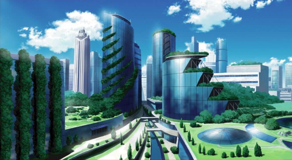The metropolitan Crown City serves as the setting for Zoroark: Master of Illusions.