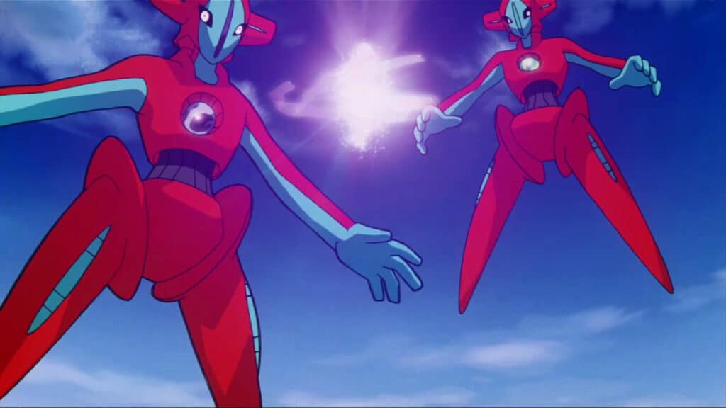 The mysterious Deoxys arrives from beyond the stars.