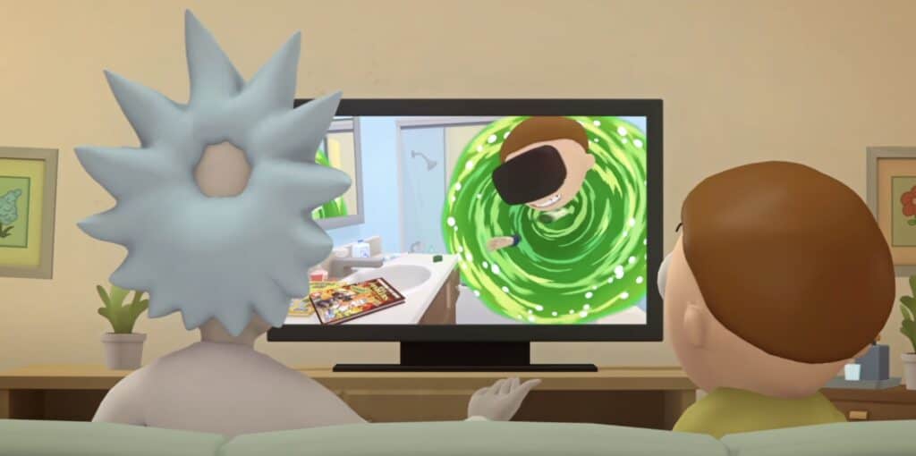 Rick and Morty watch V.R. Morty