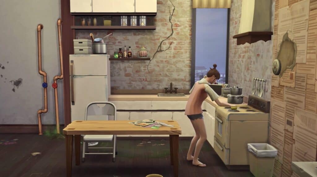A Sims rundown apartment 