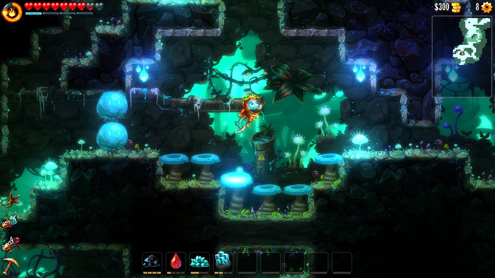 Graphics in SteamWorld Dig 2.