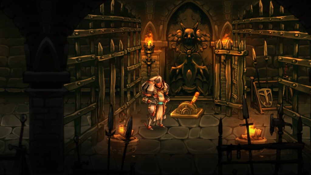 A Steam promotional image for Steamworld Quest: Hand of Gilgamech.