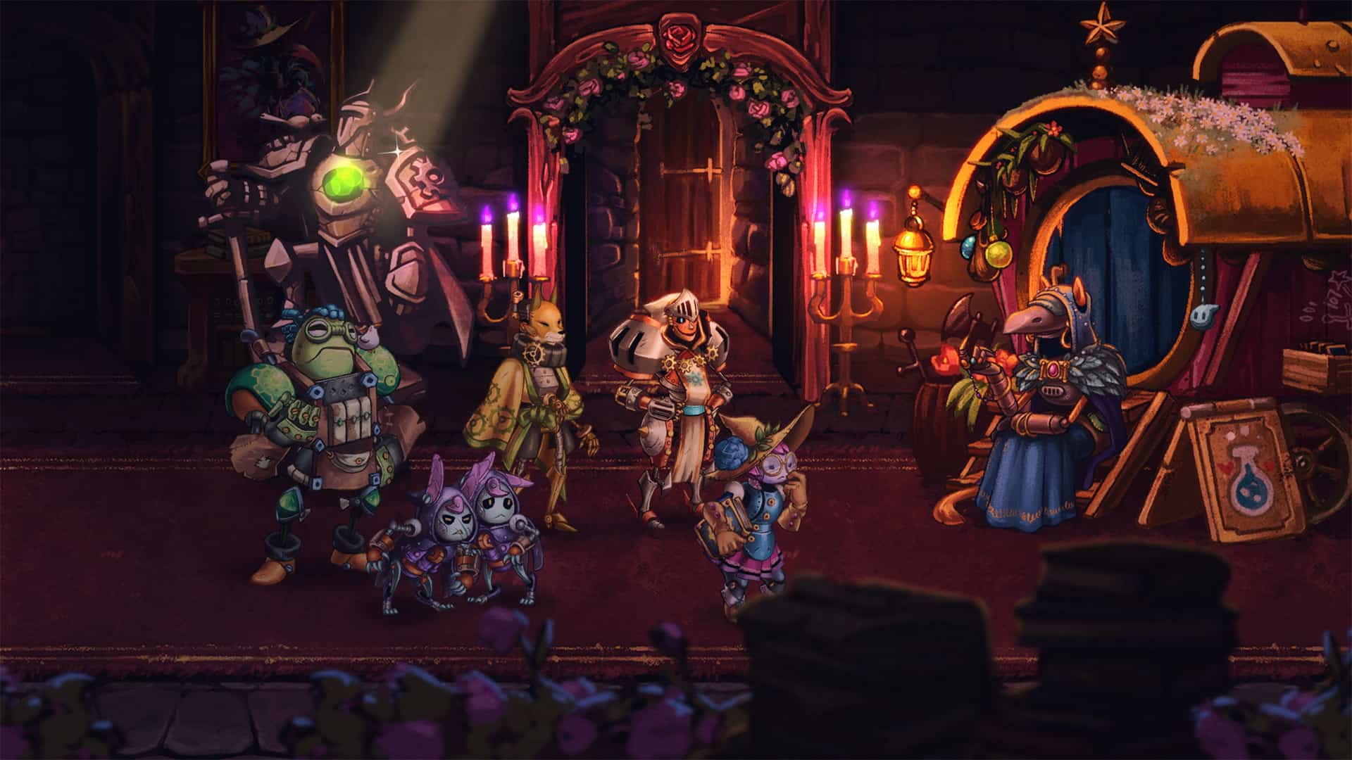 A Steam promotional image for Steamworld Quest: Hand of Gilgamech.