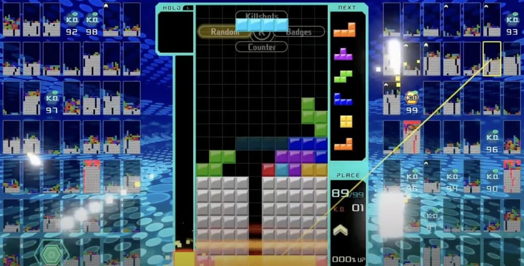 Tetris 99 gameplay