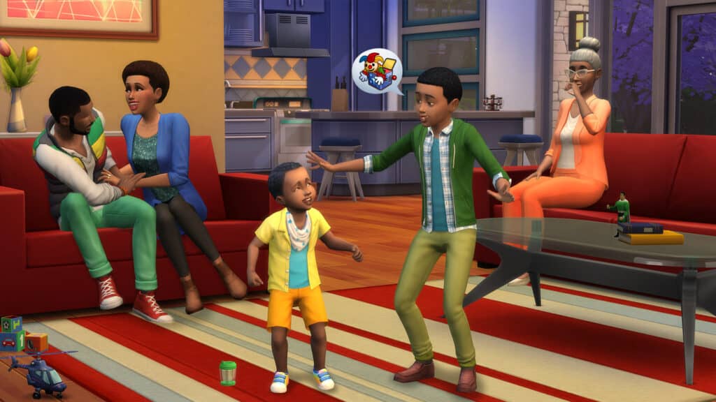 You can build Sims of any age, race, and gender you want.