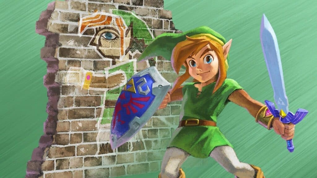 The Legend of Zelda: A Link Between Worlds key art