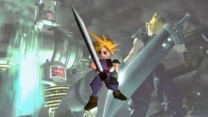 Final Fantasy VII key art and character models
