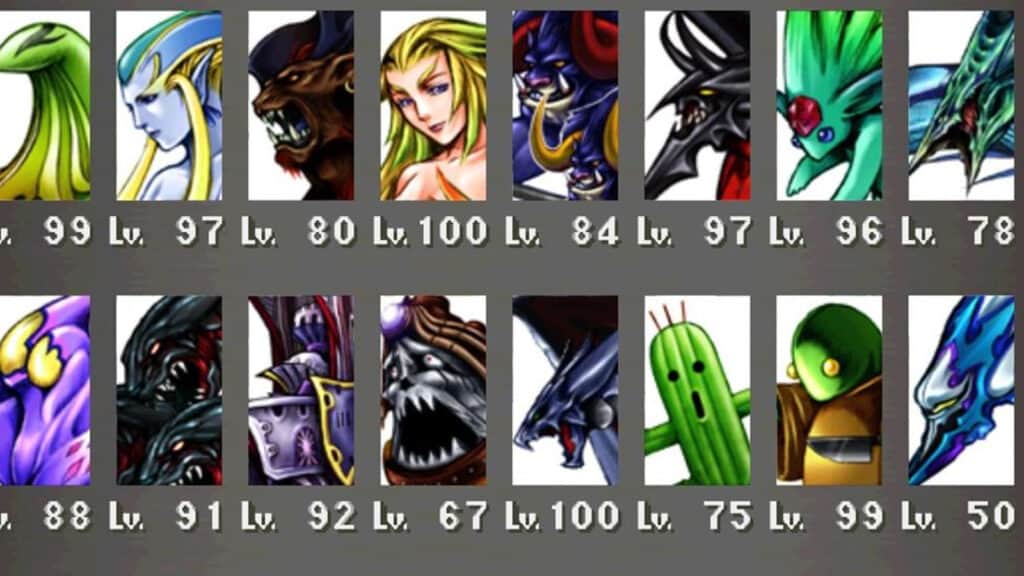 Final Fantasy VIII Guardian Force menu