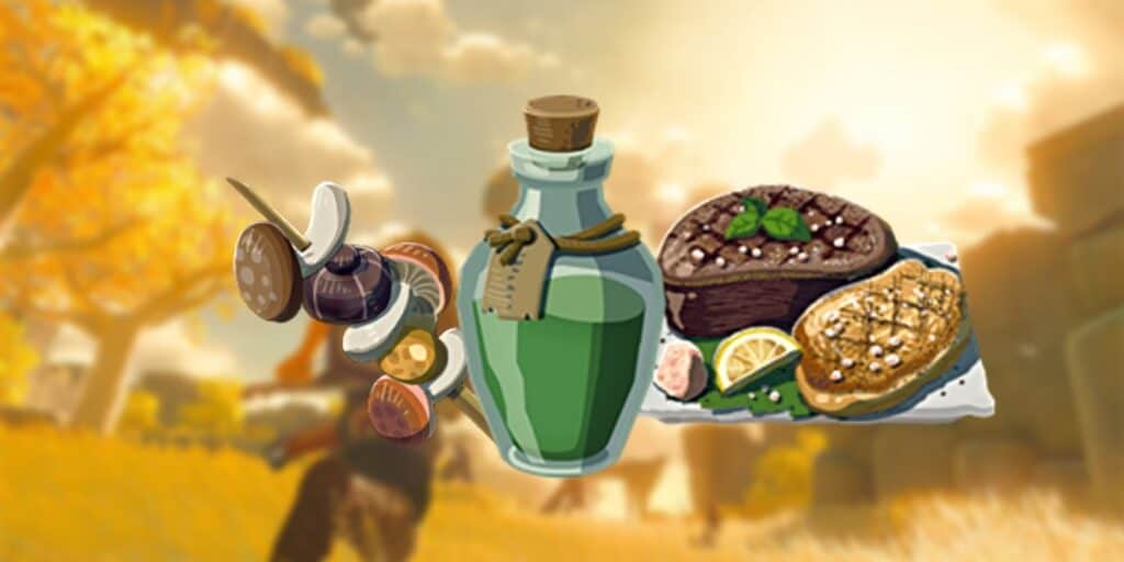 Zelda Breath of The Wild Crafting Recipes Food Cooking Ingredients