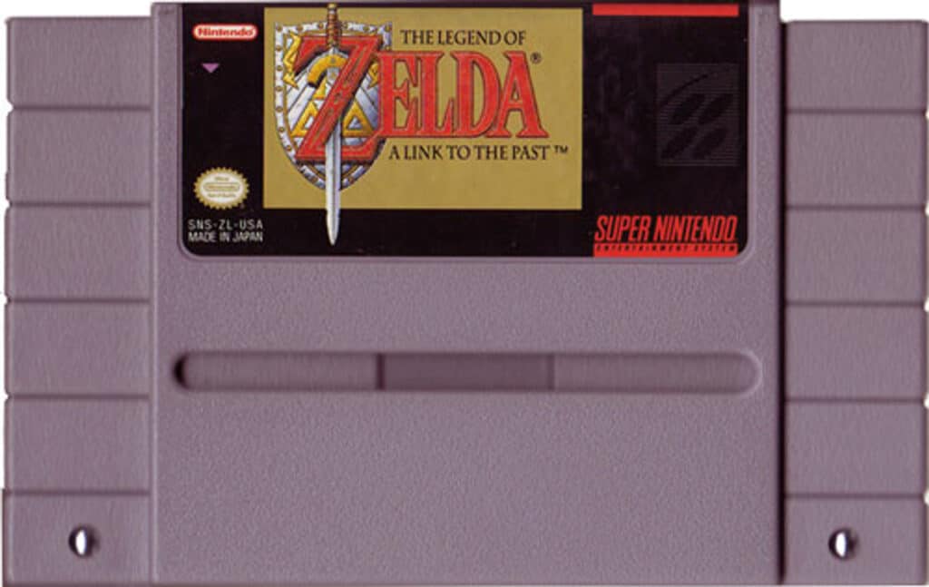 A Link to the Past SNES cartridge