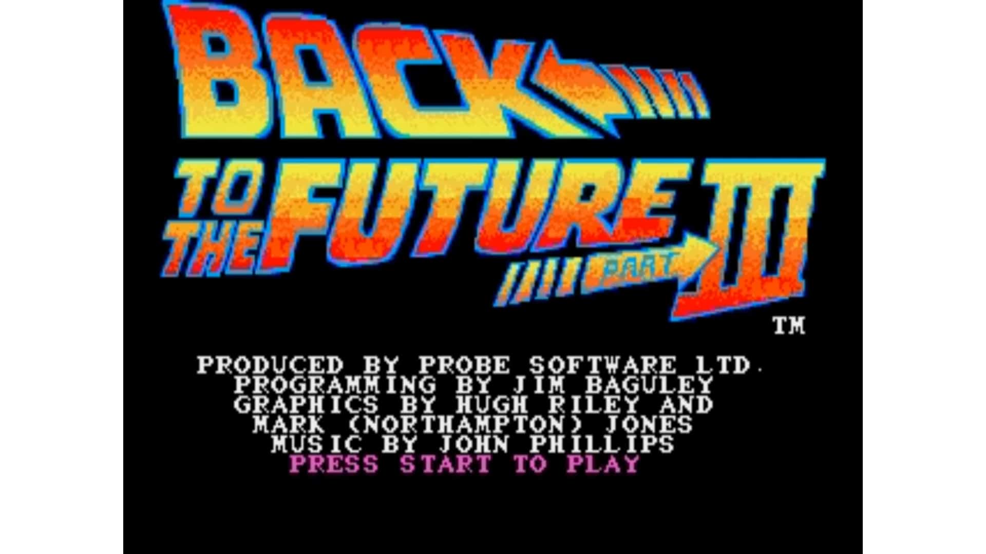 An in-game screenshot from Back to the Future Part III.