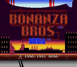 The splash screen for Bonanza Bros.