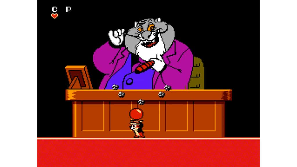 An in-game screenshot from Chip 'n Dale Rescue Rangers.