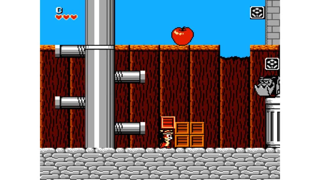 An in-game screenshot from Chip 'n Dale Rescue Rangers.