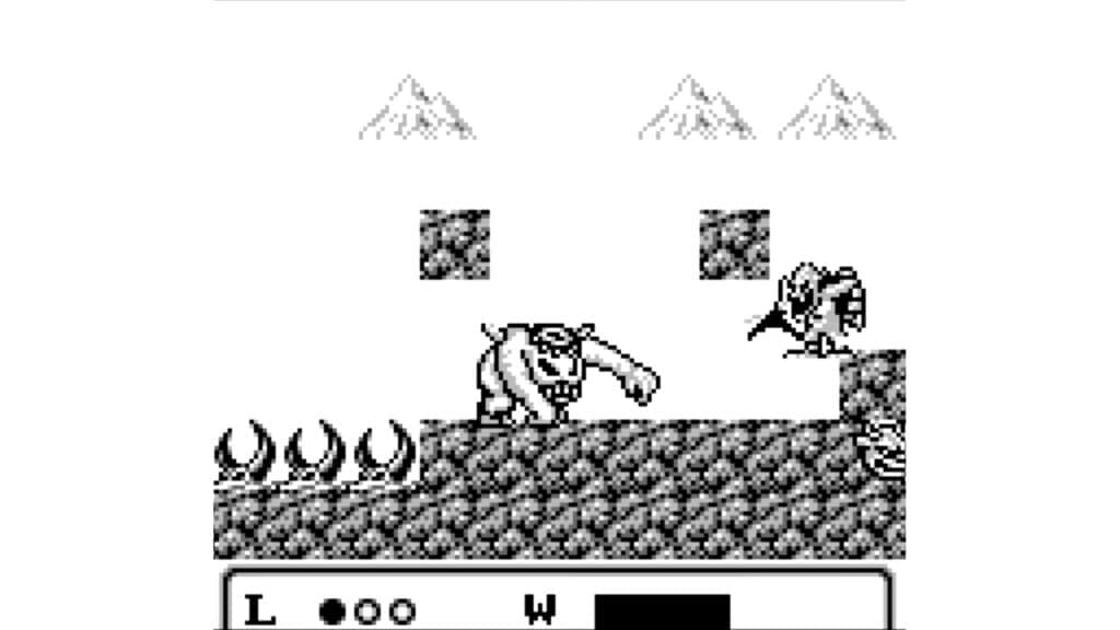 An in-game screenshot from Gargoyle's Quest.