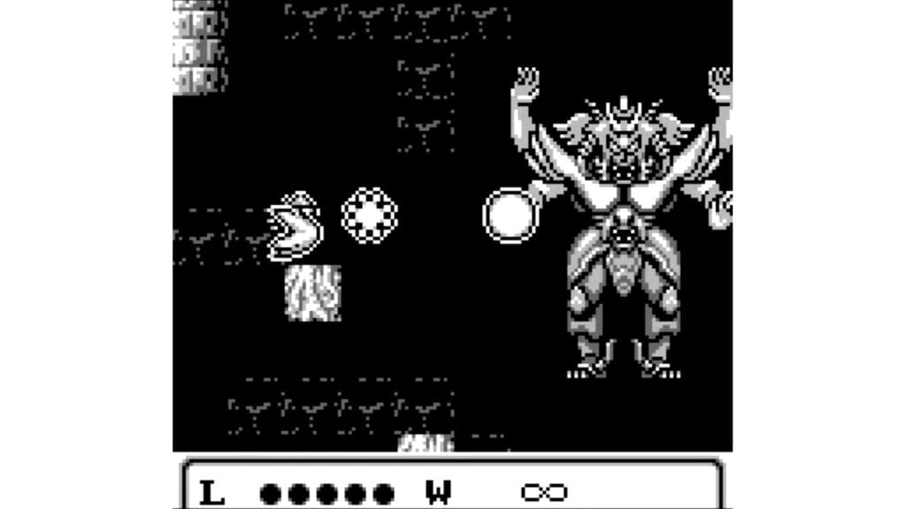 An in-game screenshot from Gargoyle's Quest.