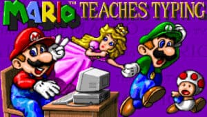An in-game screenshot from Mario Teaches Typing.