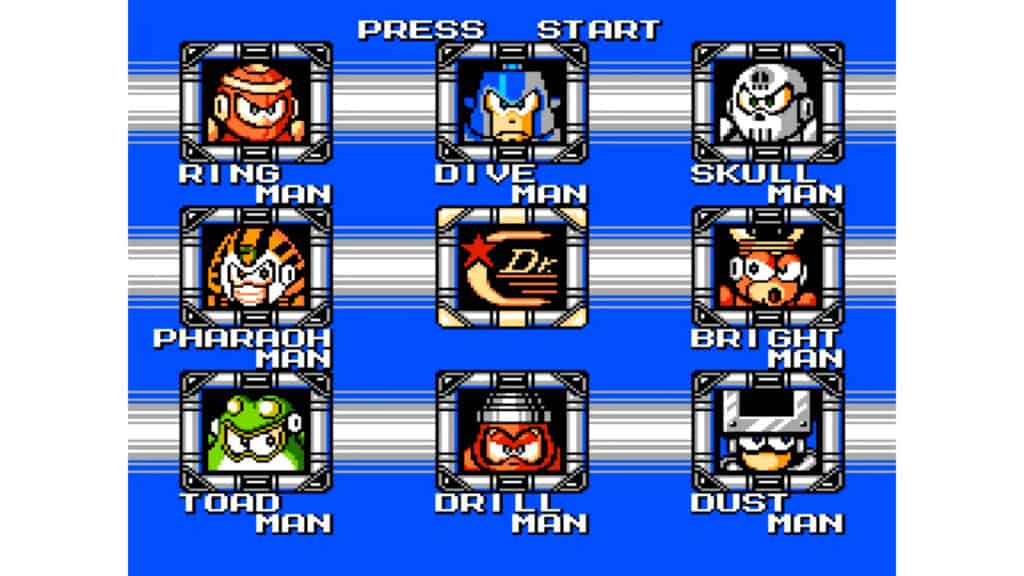 An in-game screenshot from Mega Man 4.