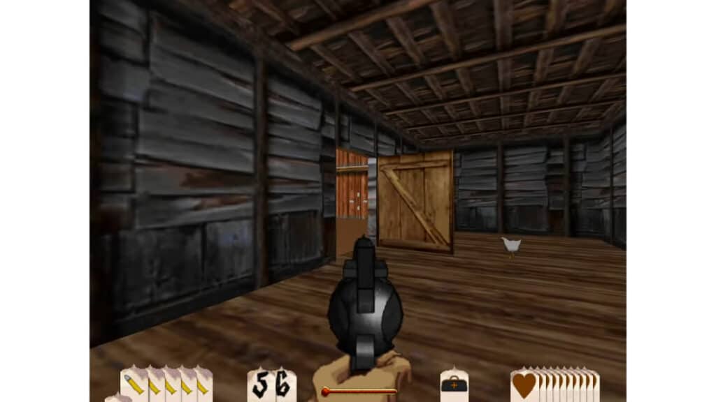 An in-game screenshot from Outlaws.