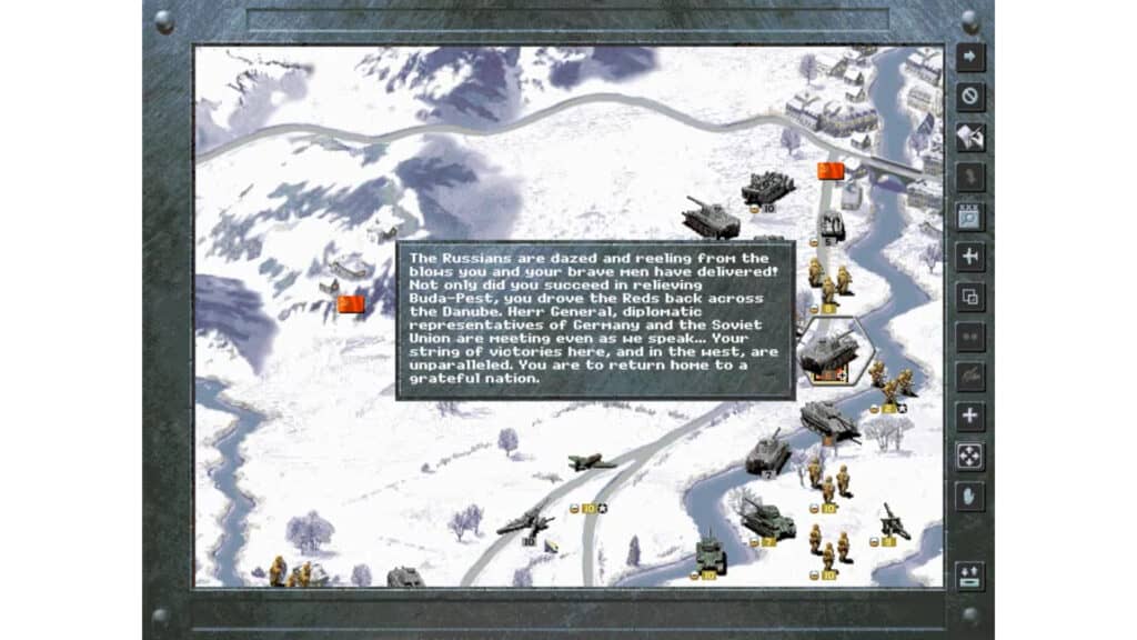 An in-game screenshot from Panzer General II.