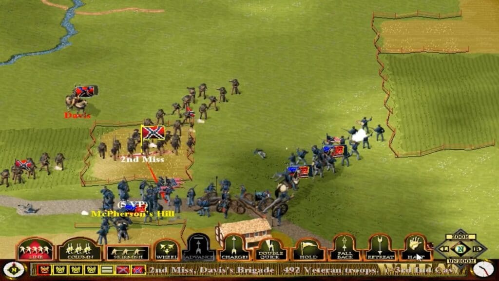 An in-game screenshot from Sid Meier's Gettysburg!
