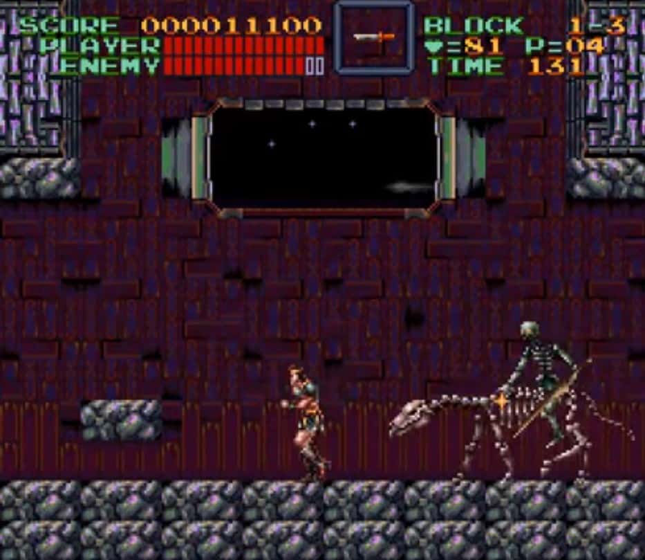 Enemies in Super Castlevania IV.