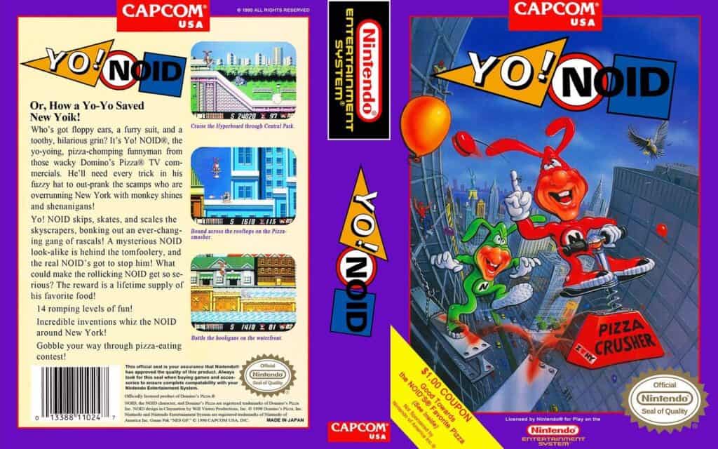 Yo! Noid NES box