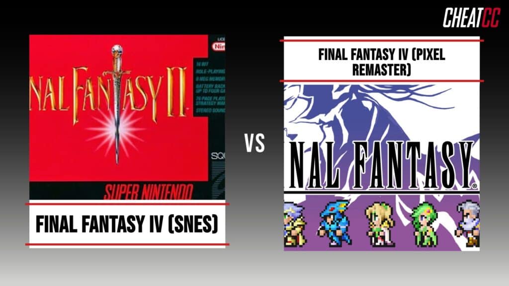 Final Fantasy IV vs Final Fantasy IV Pixel Remaster