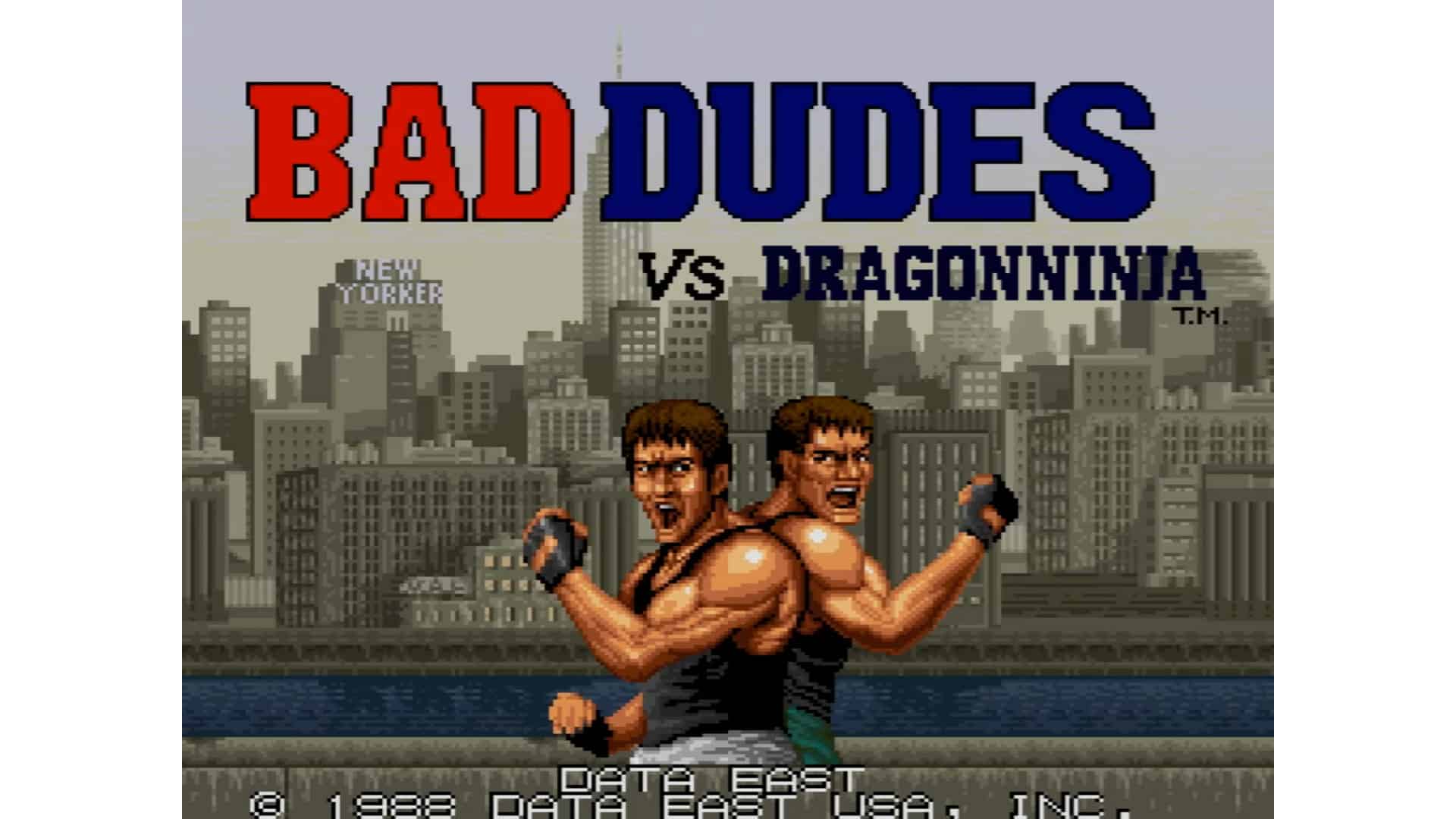 An in-game screenshot from Bad Dudes Vs. DragonNinja.